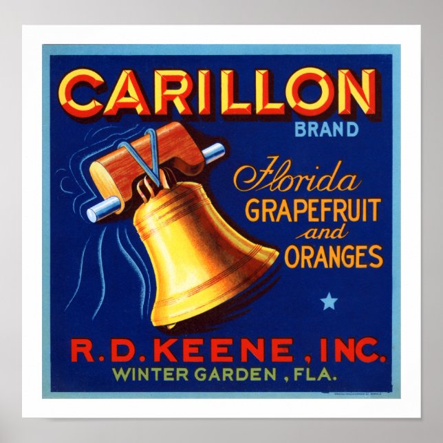 Carillon Brand Florida Grapefruit Poster (Vorne)