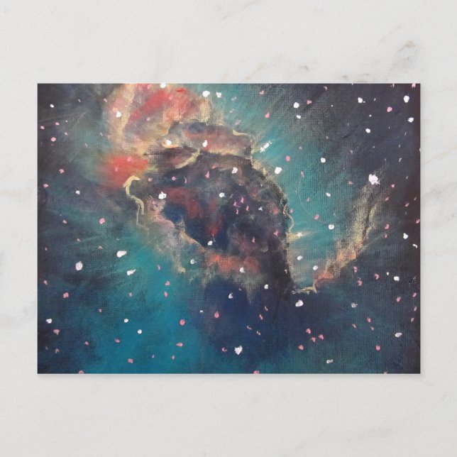 Carina Nebula Art Malerei Postkarte (Vorderseite)