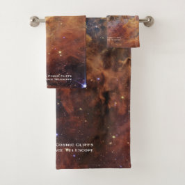 Carina Nebula Cosmic Cliffs James Webb HiRes Badhandtuch Set