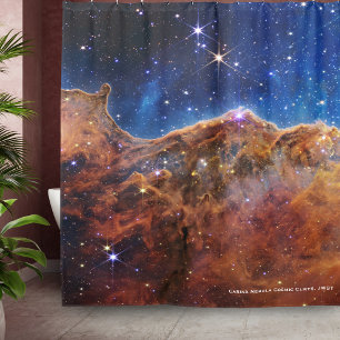 Carina Nebula Cosmic Cliffs James Webb HiRes Duschvorhang
