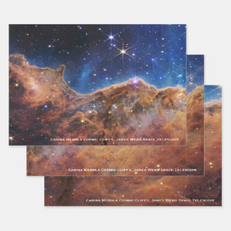 Carina Nebula Cosmic Cliffs James Webb HiRes Geschenkpapier Set