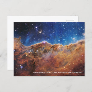 Carina Nebula Cosmic Cliffs James Webb HiRes Postkarte