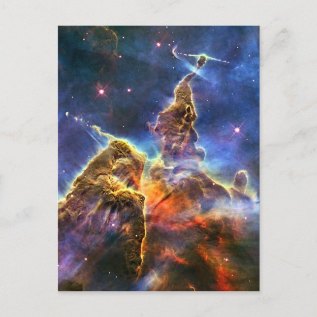 Carina Nebula Hubble Space Postkarte (Vorderseite)