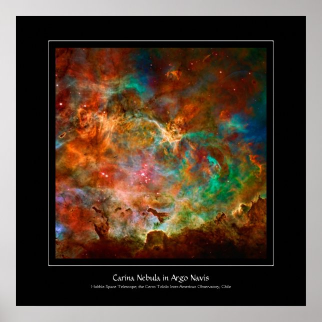 Carina Nebula im Sternbild Argo Navis Poster (Vorne)