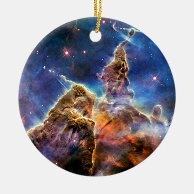 Carina Nebula Mystic Mountain Foto Keramikornament (Vorne)