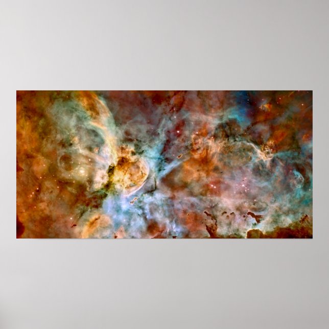 Carina Nebula NASA Hubble Telescope Space Foto Poster (Vorne)