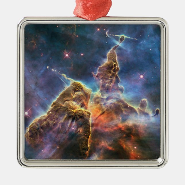 Carina Nebula Print Ornament Aus Metall (Vorne)