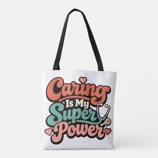 Caring Is My Superpower Krankenschwester   (Rückseite)