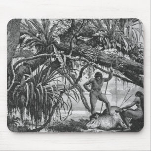 Caripuna amerikanischer Ureinwohner mit Tapir Mousepad