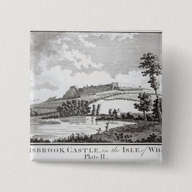 Carisbrook Schloss, in der Insel von Wight Button (Vorderseite)