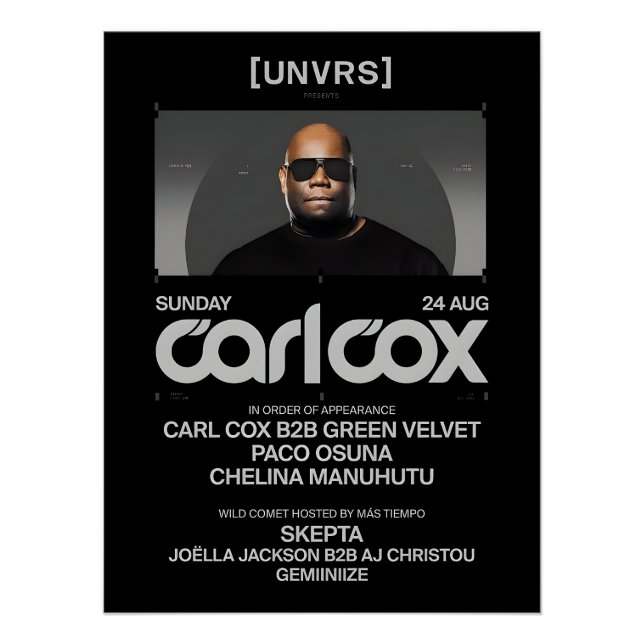 Carl Cox - Event - [UNVRS] Poster (Vorderseite)