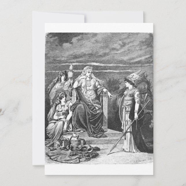 Carl Emil Doepler - Frigg und ihre Anwesenden Einladung (Vorderseite)