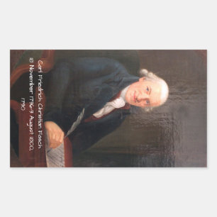 Carl Friedrich Christian Fasch 1790 Rechteckiger Aufkleber