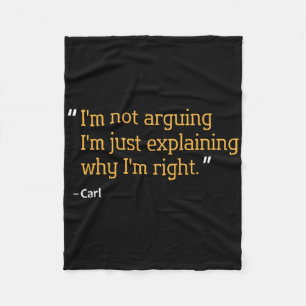 Carl Gift Quote Funny Geburtstag Personalisierter  Fleecedecke