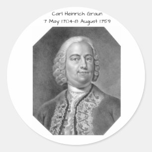 Carl Heinrich Graun Runder Aufkleber