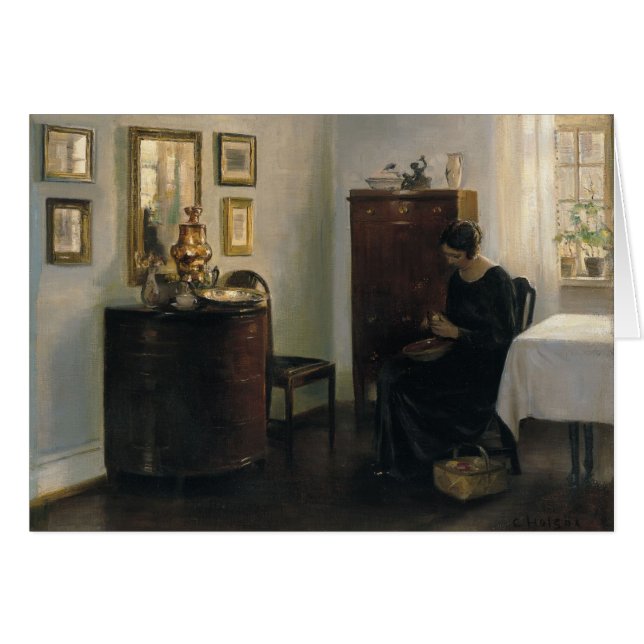 Carl Holsøe Woman with Fruit Bowl CC0449 (Vorderseite (Horizontal))