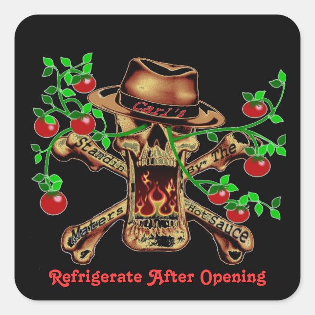 Carl ist Standin von der Sache Quadratischer Aufkleber (Vorderseite)