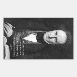 Carl Jonas Liebe Ludvig Almqvist c1835 Rechteckiger Aufkleber