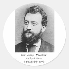 Carl Joseph Millöcker Runder Aufkleber