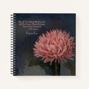 Carl Jung Creative Quote Niedlich Pink Blume Journ Notizbuch