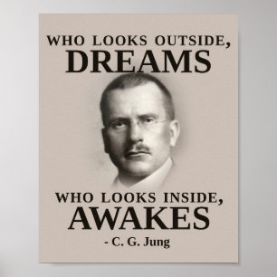 Carl Jung Inspirational Zitat Poster