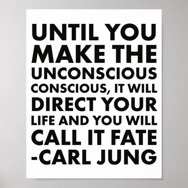 Carl Jung Quote Unconcious Poster (Vorne)