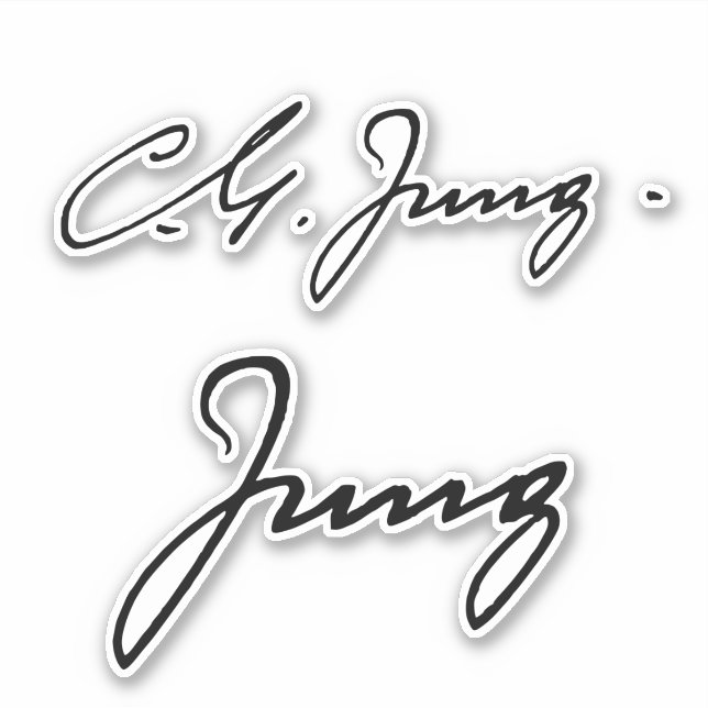 Carl Jung Signatur Aufkleber (Vorderseite)