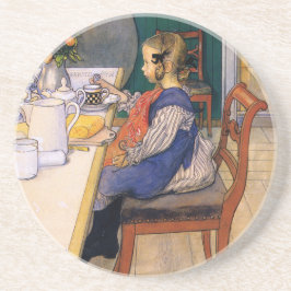 Carl Larsson A Late Risers Miserable Breakfast Getränkeuntersetzer