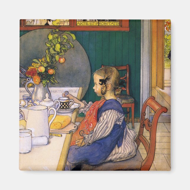 Carl Larsson A Late Riser's Miserable Breakfast Magnet (Vorne)