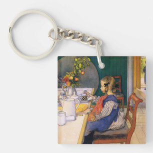 Carl Larsson A Late Riser's Miserable Breakfast Schlüsselanhänger