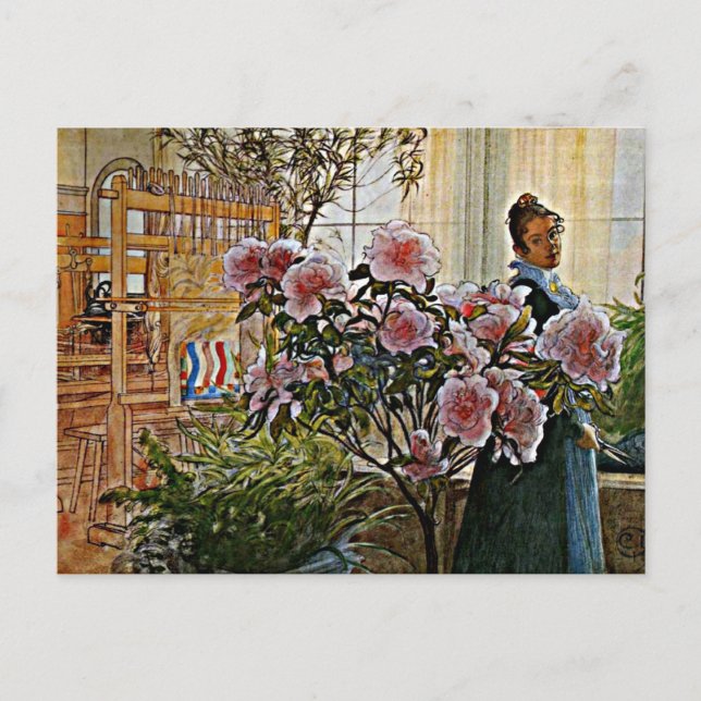 Carl Larsson art: Azalea Postkarte (Vorderseite)