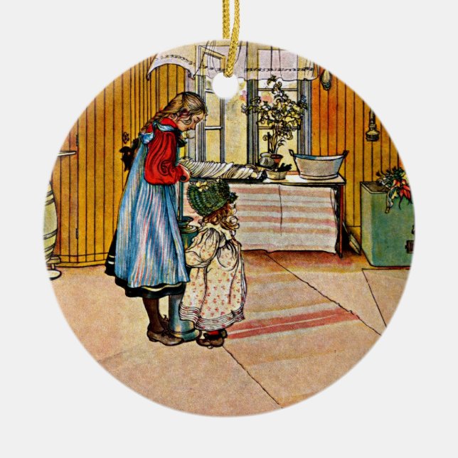 Carl Larsson art: Die Küche Keramik Ornament (Vorne)