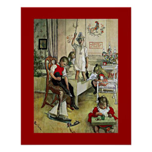 Carl Larsson art: Weihnachten Morgen Poster