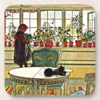 Carl Larsson - Blume auf einem Windows