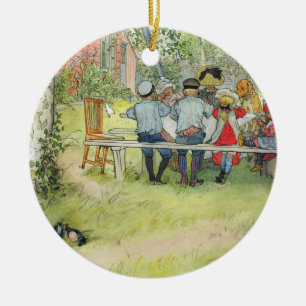 Carl Larsson Breakfast Under The Big Birch Keramik Ornament