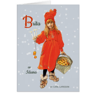 Carl Larsson Brita als Iduna CC0128 Weihnachtskart