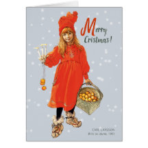 Carl Larsson Brita als Iduna CC0907 Weihnachtskart
