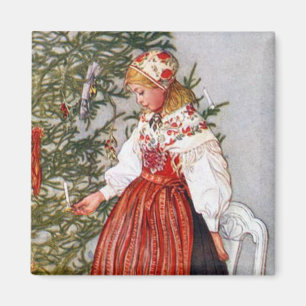 Carl Larsson Christmas Tree Kühlschrankmagnet Magnet