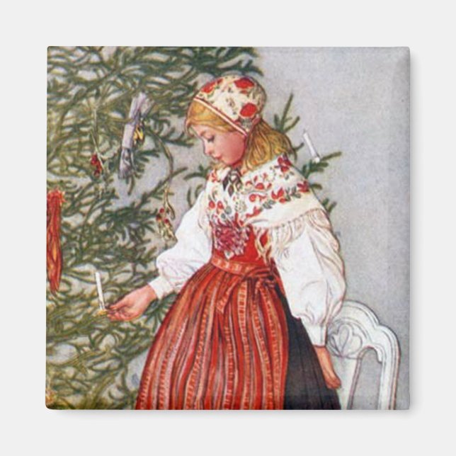 Carl Larsson Christmas Tree Kühlschrankmagnet Magnet (Vorne)