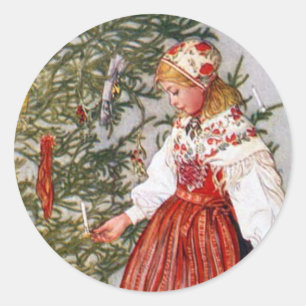 Carl Larsson Christmas Tree Stickers