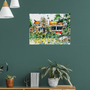 Carl Larsson - Die Hütte, Poster