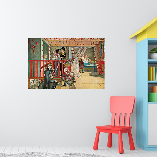 Carl Larsson - Ein Tag der Feier Poster (Kinderzimmer 1)