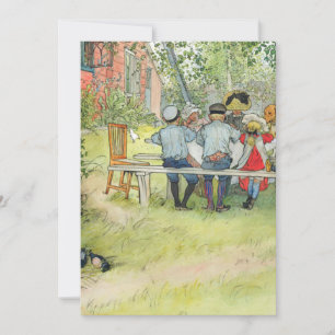 Carl Larsson Frühstück unter der großen Birke Einladung