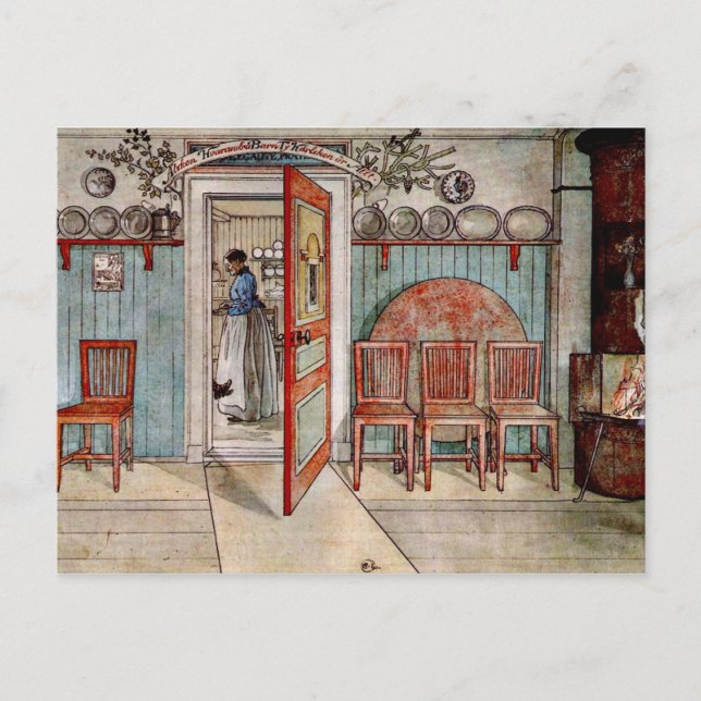 Carl Larsson Gemälde: Alte Anna Postkarte (Vorderseite)