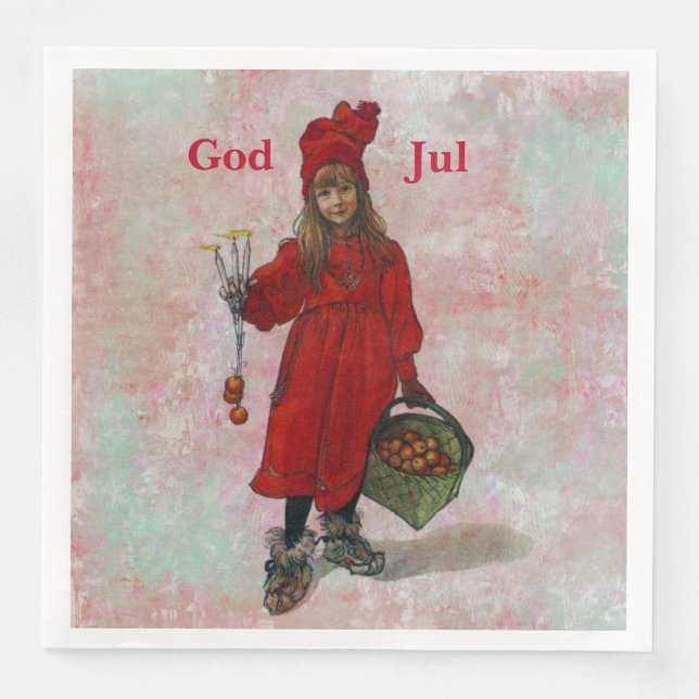 Carl Larsson God Jul Serviette (Vorderseite)