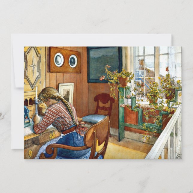 Carl Larsson - Korrespondenz Karte (Vorderseite)