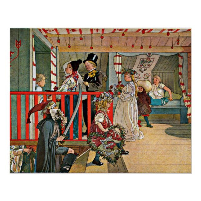 Carl Larsson Kunst: Ein Tag der Feier Poster (Vorderseite)