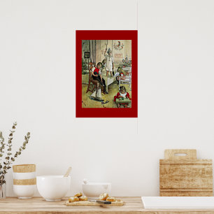 Carl Larsson Kunst: Weihnachtsmorgen, Poster