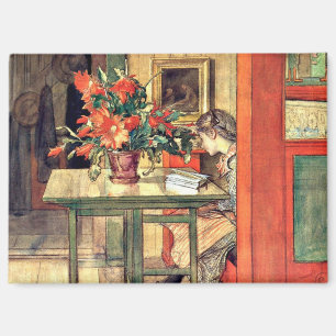 Carl Larsson - Lisbeth liest, berühmtes Gemälde, Magnet