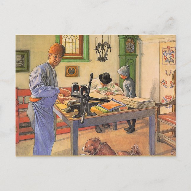 Carl Larsson, Malerei, My Acid Workshop, Postkarte (Vorderseite)